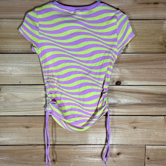 The Simpsons x Lisa Simpson Y2K, Womens S, Pink & Neon Yellow Cinch Psychedelic - Picture 4 of 8